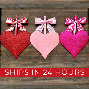 Glitter Heart Door Wreath