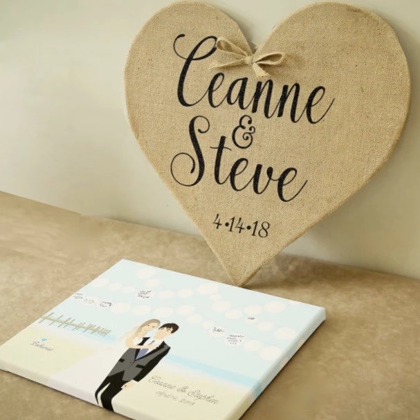 Rustic Burlap Heart Decoration