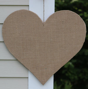 Rustic Burlap Heart Decoration