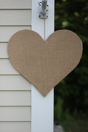 Rustic Burlap Heart Decoration