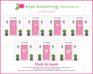 Green Pink Yellow Indigo Berry Wreath