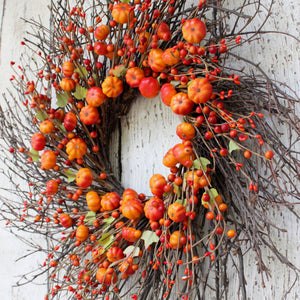 Primitive Halloween Wreath - Pumpkin Wreath - Fall Door Decoration - Pumpkin Door Wreath